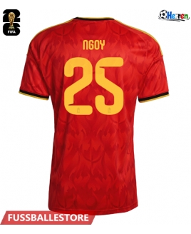 Günstige Belgien Nathan Ngoy #25 Heimtrikot WM 2026 Kurzarm